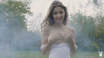 Mila Azul has a perfect combination of big natural boobs and shaved muff